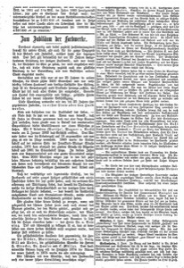 Höchster Kreisblatt vom 2. Juni 1888 zum 25jährigen Jubiläum der Farbwerke. Quelle: Stadtarchiv Eschborn, Gerhard Raiss.