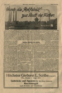 Höchster Kreisblatt vom 07.01.1938 zum 75jährigen Jubiläum. Foto: Werner Purkl
